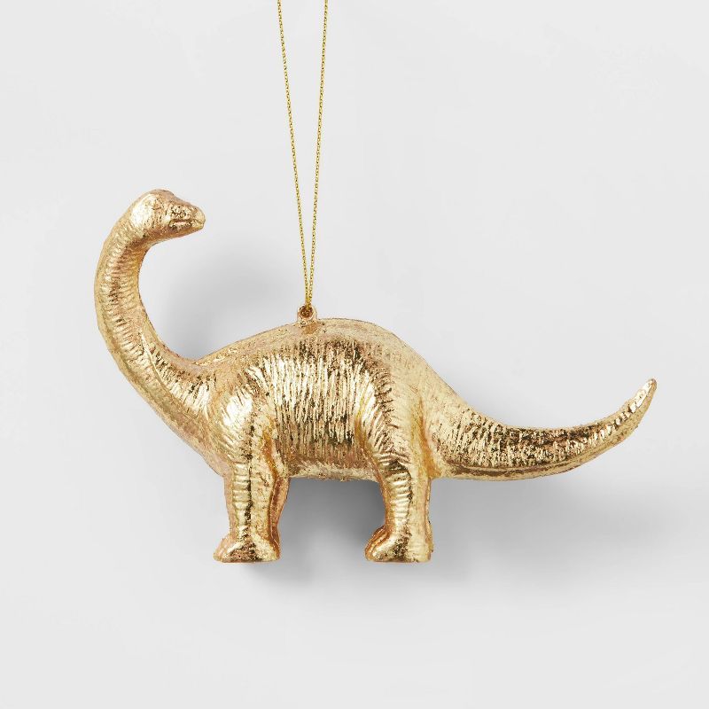 Brontosaurus Christmas Tree Ornament Gold Foil - Wondershop&#8482; | Target