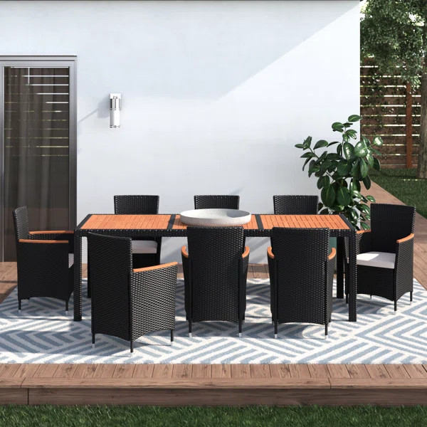 Callan 8 - Person Rectangular Outdoor Dining Set with Cushions | Wayfair North America