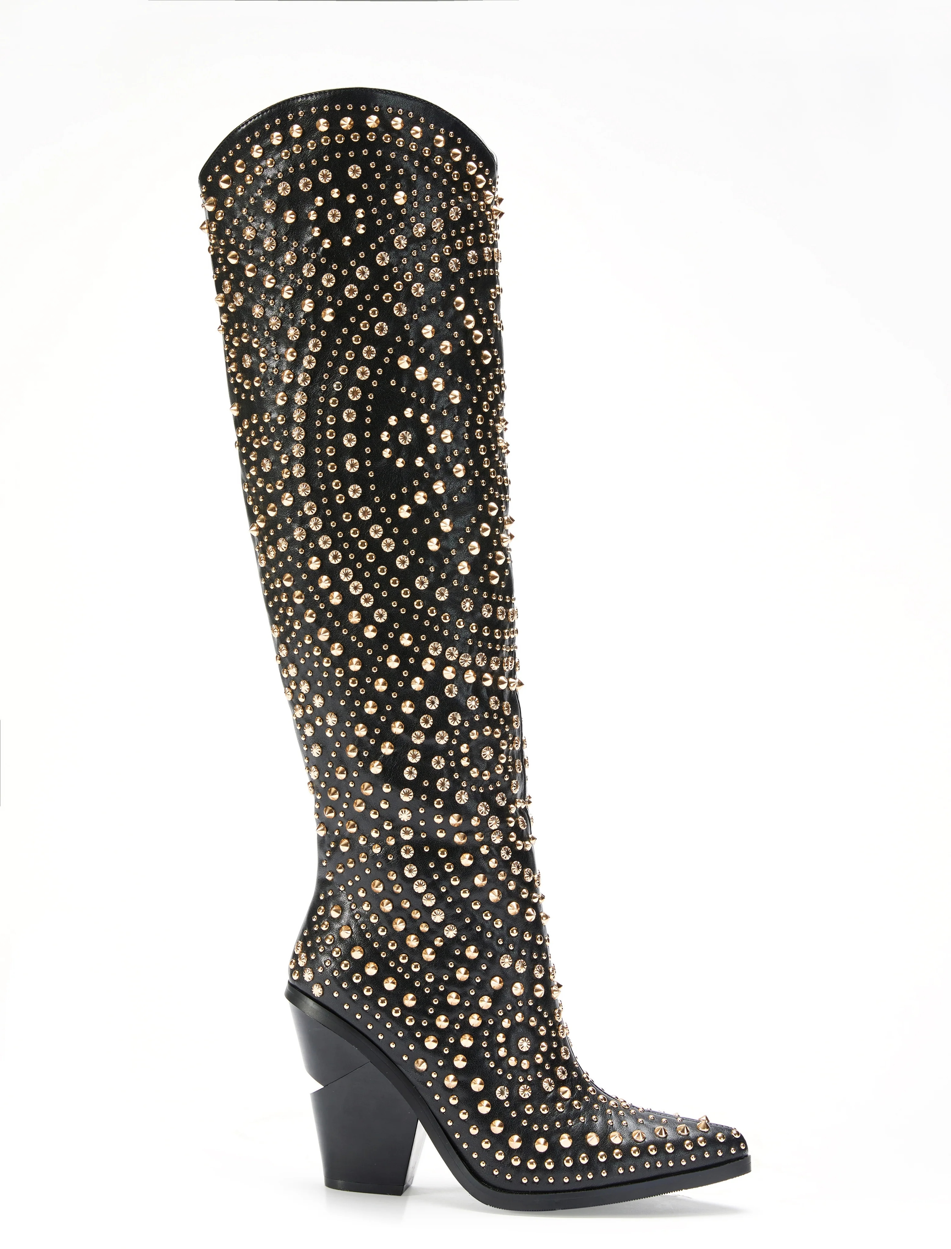 TEXAS-BLACK WESTERN BOOT | Azalea Wang