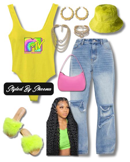 Jeans Outfit Inspo 


Spring outfits, summer outfits, neon bodysuit, neon fuzzy slides, pink purse, fuzzy bucket hat, gold jewelry, Amazon Outfits

#LTKstyletip #LTKshoecrush #LTKitbag