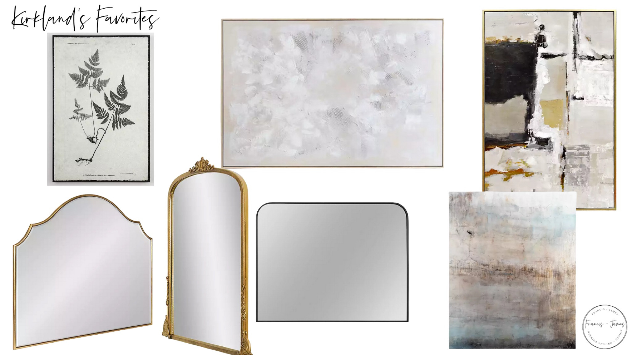 Budget Friendly Large Art, Large Art, Large Mirrors, Neutral Art, Home Decor, Home Design, Modern Art, Kirklands Find, antique mirror, gold mirror, black mirror, botanical

#LTKstyletip #LTKhome #LTKfamily