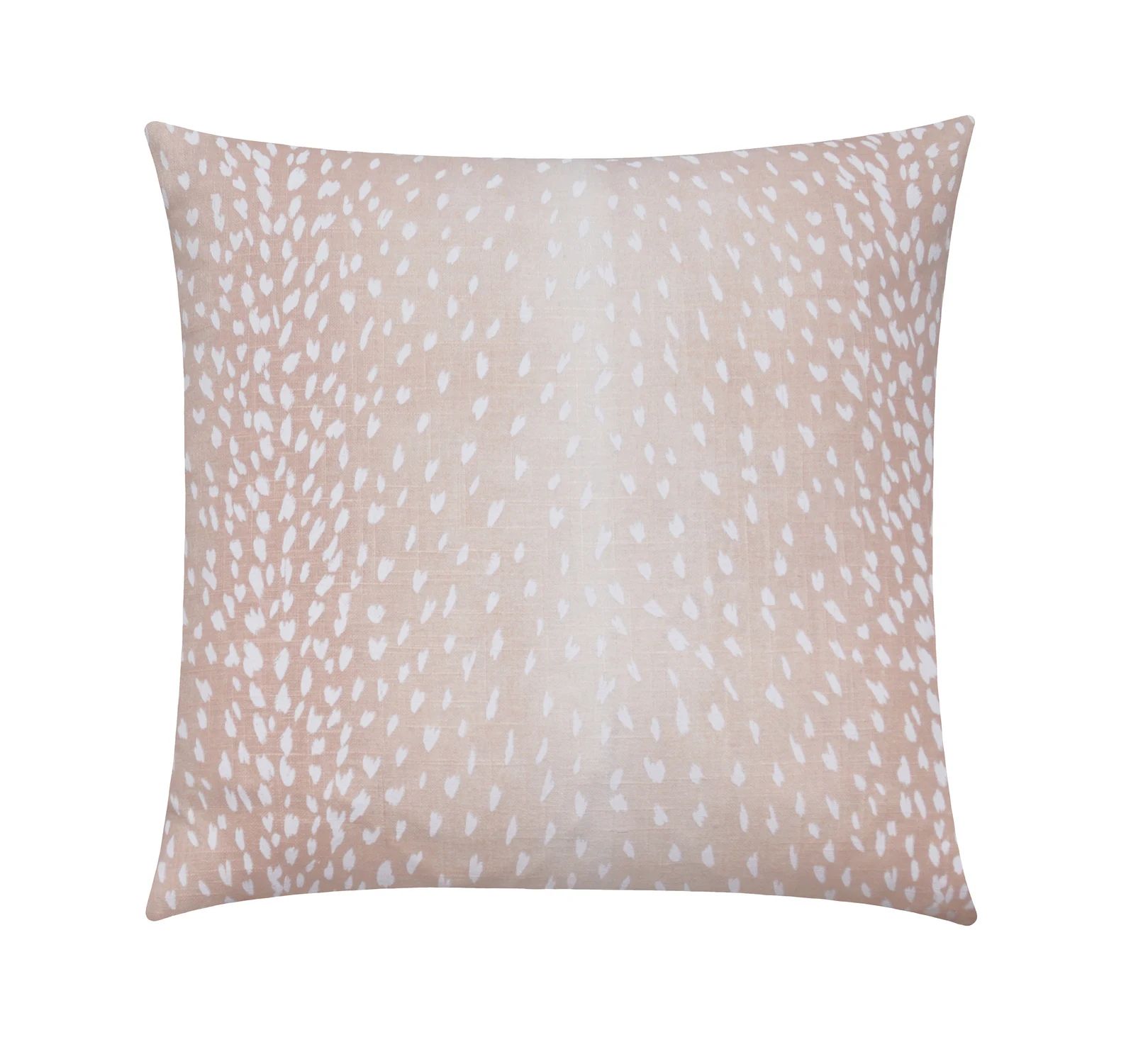Blush Linen Pillow Cover, Animal Print Decorative Pillow, 18x18 Pink Pillow Cover, Fawn Blush DOU... | Etsy (US)