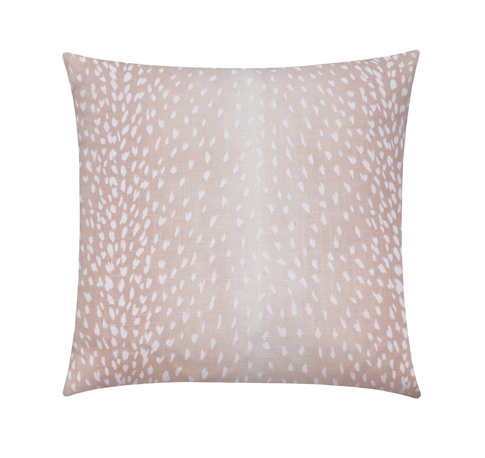 Blush Linen Pillow Cover, Animal Print Decorative Pillow, 18x18 Pink Pillow Cover, Fawn Blush DOU... | Etsy (US)