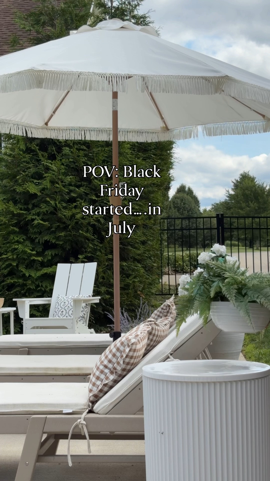#ad Black Friday… but make it July. 🙌

If you’ve been waiting for the right time to refresh your outdoor space, this is it. Wayfair’s Black Friday in July event is here with up to 80% off plus free shipping sitewide on so many of their best-selling pieces.

Whether you’re updating your patio, organizing your backyard, or creating a space that’s ready for summer hosting, now is the time to grab those pieces you’ve had saved.

✨ Biggest summer savings
✨ Up to 80% off
✨ Free shipping sitewide
✨ Limited-time deals

Don’t wait too long—these prices won’t last.
 @wayfair #Wayfair #WayfairPartner