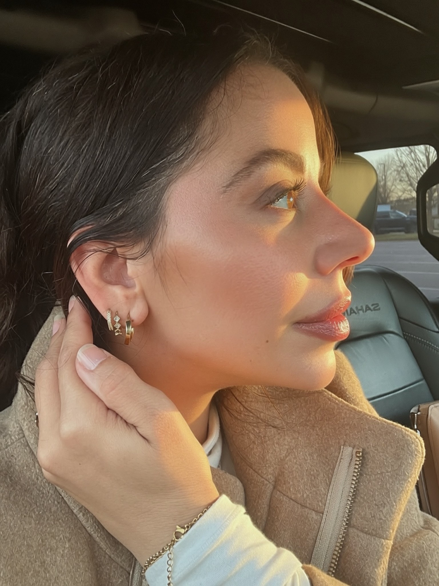 Earring stacks and golden hour 🫶 

#LTKPetite #LTKBeauty #LTKSeasonal
