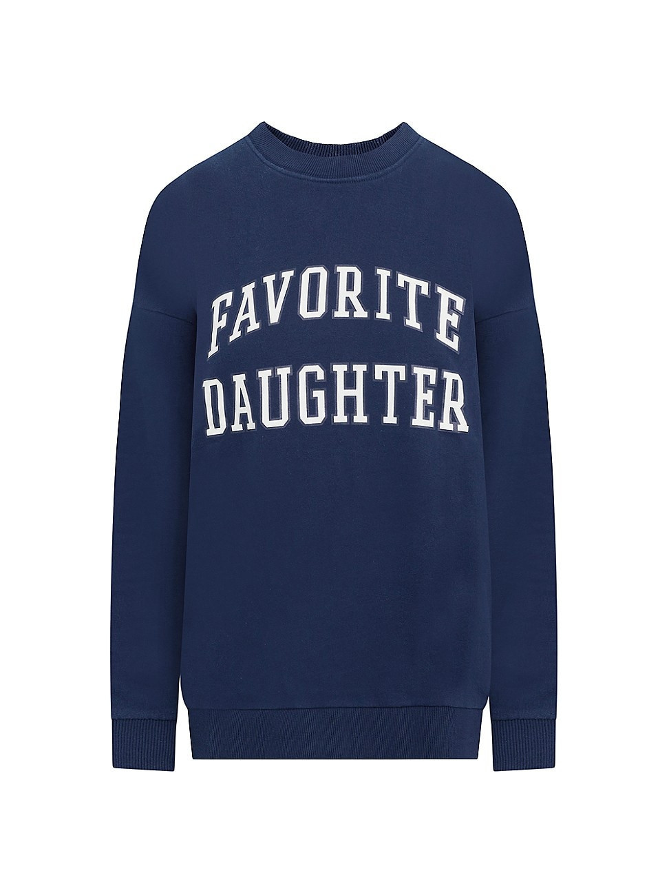 Women's Collegiate Oversized Logo Cotton-Blend Sweatshirt - Navy - Size Large | Saks Fifth Avenue