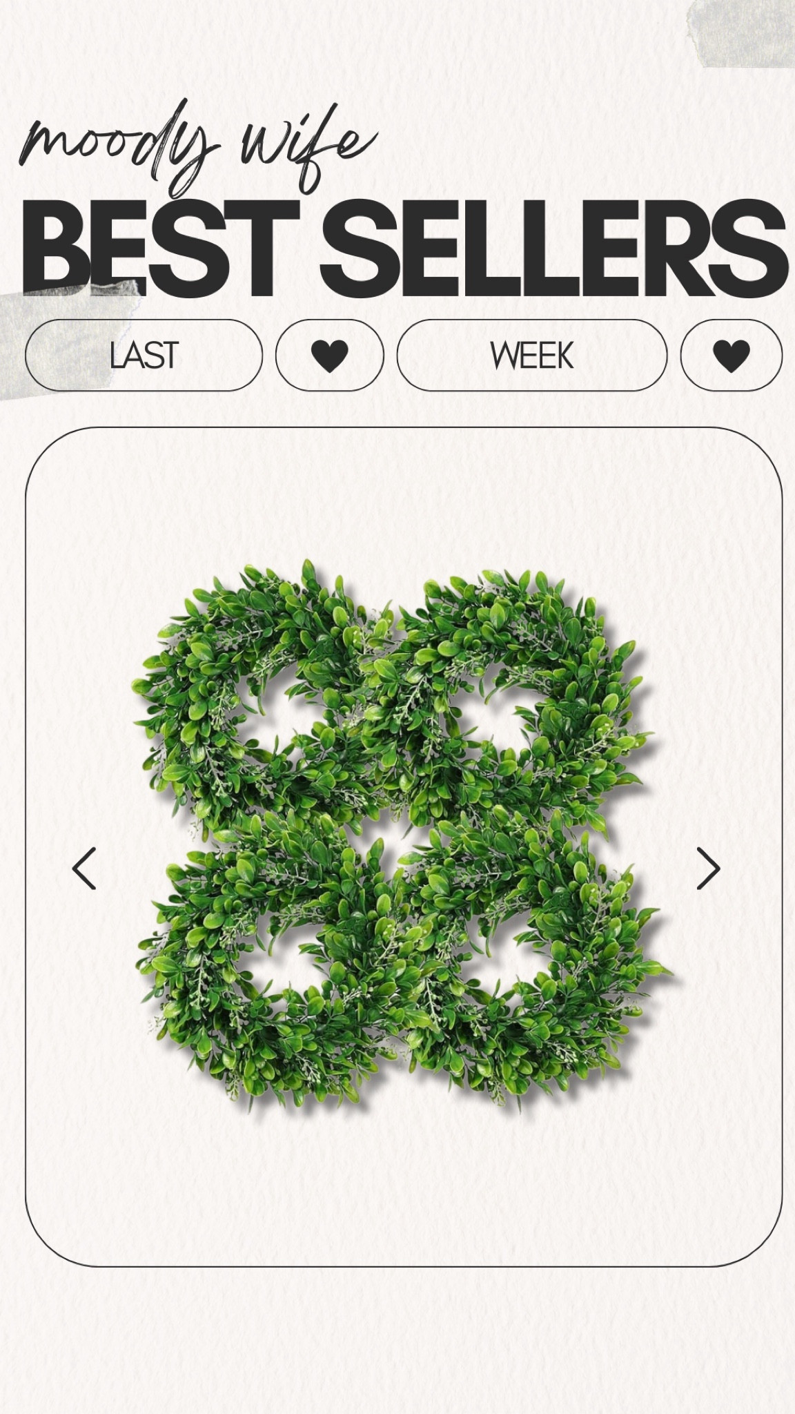 Moody Wife Best Sellers Last Week • 4 pack of mini Christmas Wreaths - perfect for creating bar stool wreaths or cabinet wreaths! 

#bestsellers #topfinds #MustHaves #BestSellerAlert #PopularPicks #TrendingNow #christmasdecor #christmasdiy 

#LTKGiftGuide #LTKfindsunder50 #LTKHoliday