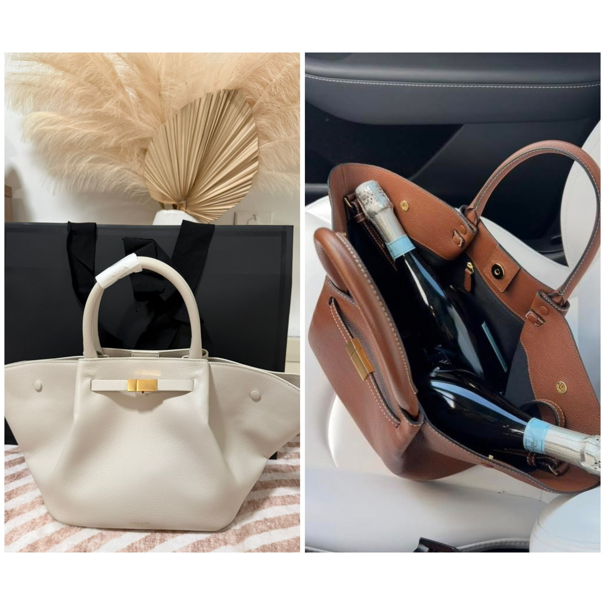 From the boardroom to girls night and somehow she never misses. My DeMellier goes everywhere with me and that right side pic is proof she can handle a bottle of champagne too. No questions asked. 

#LTKWorkwear #LTKdayinmylife #LTKmomlife