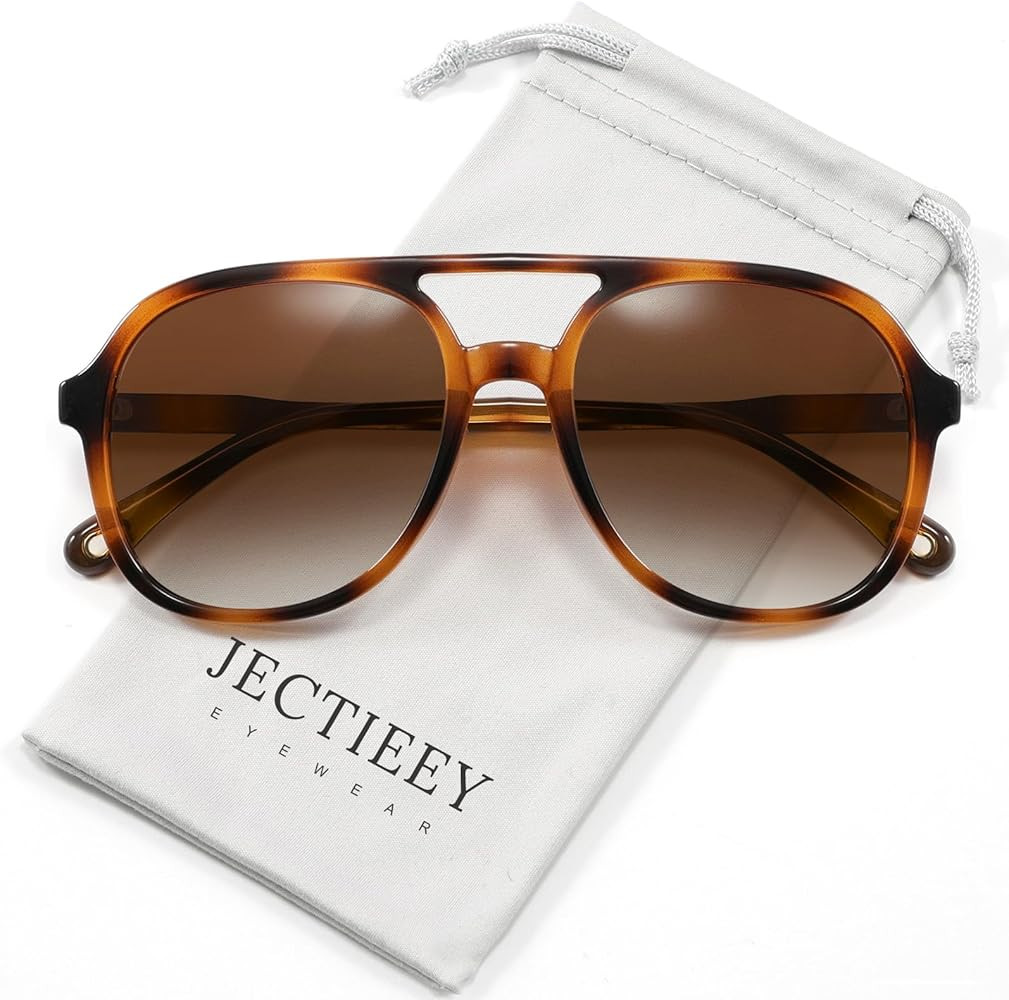 Polarized Aviator Sunglasses for Womens Men Trendy 2024 Square Classic 70s Sun Glasses TR90 | Amazon (US)