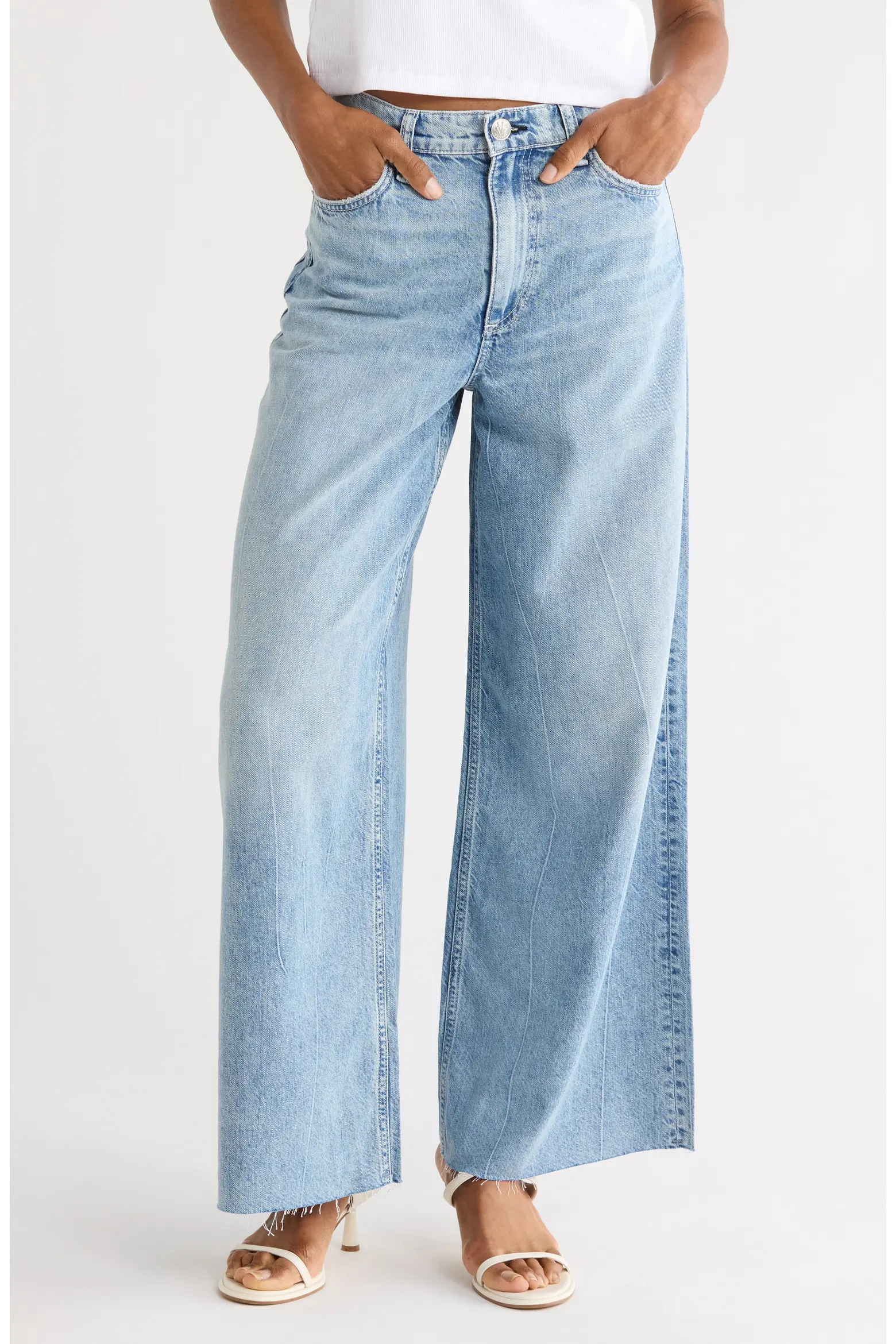 Sofie Featherweight High Waist Ankle Wide Leg Jeans (Women) | Nordstromrack | Nordstrom Rack