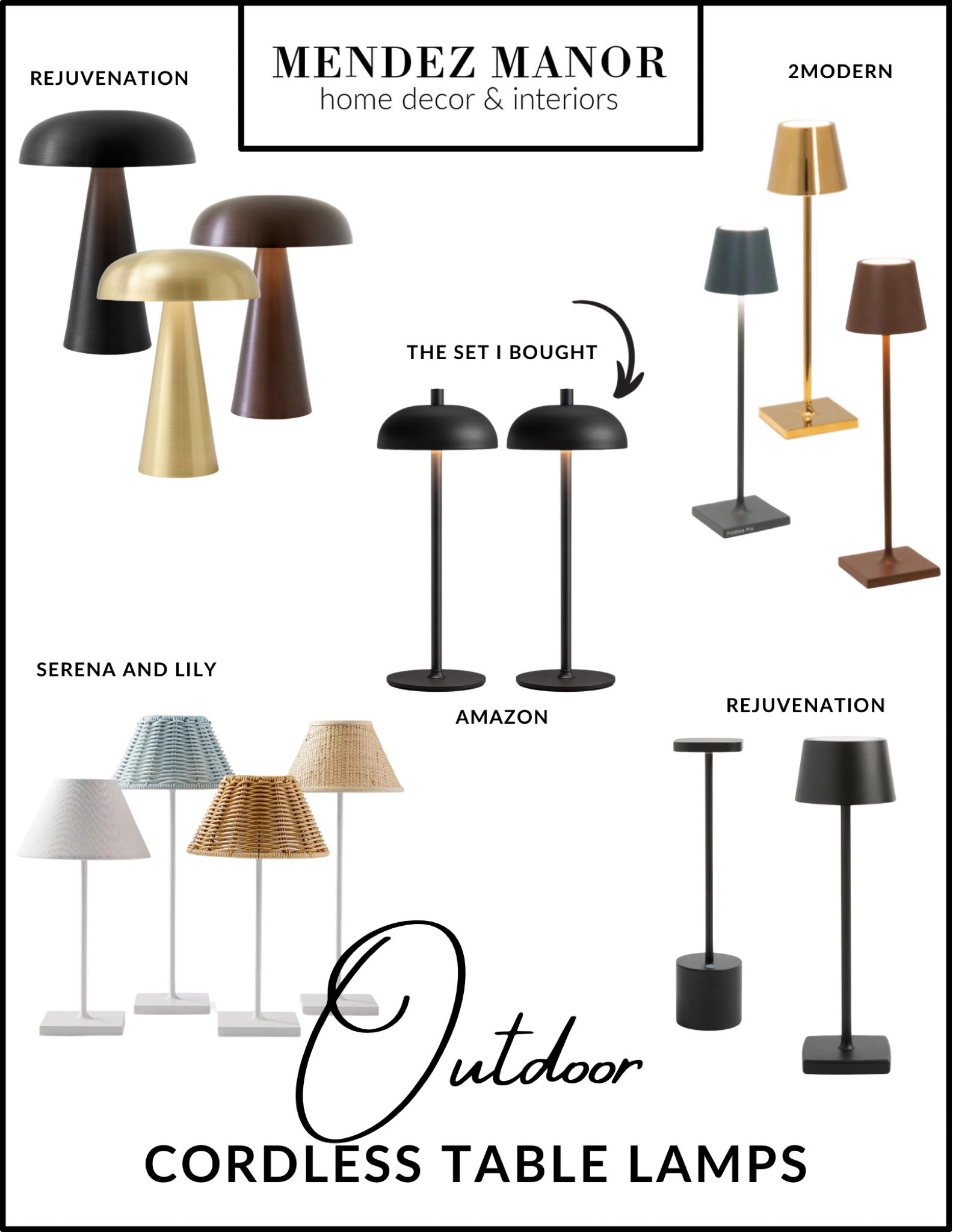 I’m loving the look of these outdoor LED rechargeable table lamps! I purchased the set from Amazon for our own outdoor table. 👏🏻

#lighting #outdoorliving #lamps

#LTKstyletip #LTKhome #LTKfindsunder50