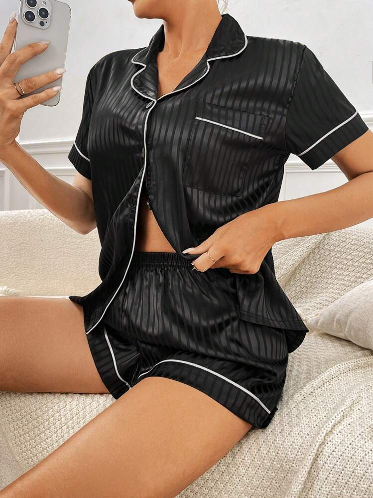 Black pjs | SHEIN