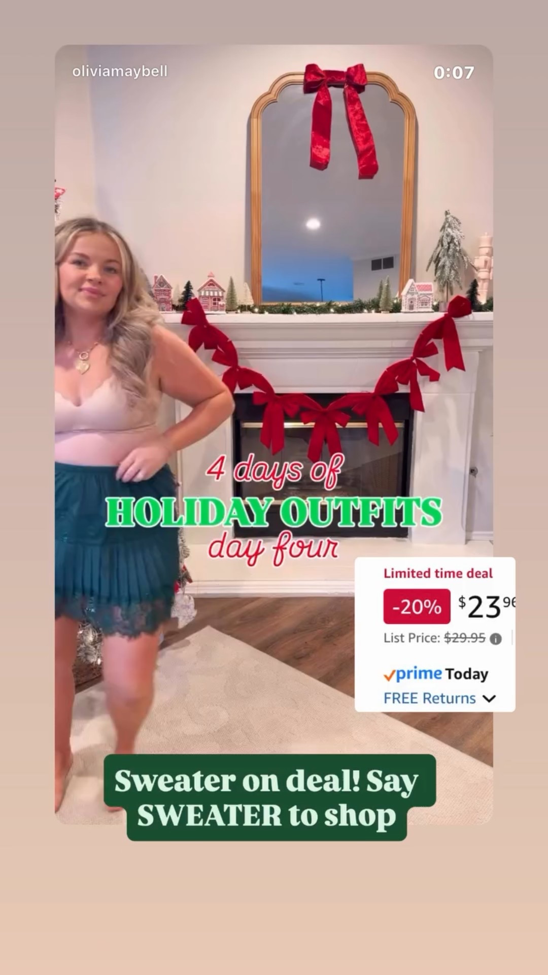 My Perry green sweater ours in sale!! Comes in several colts too!! 

#LTKSeasonal #LTKSaleAlert #LTKMidsize