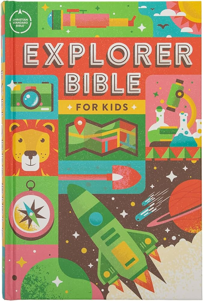 CSB Explorer Bible for Kids, Hardcover, Red Letter, Full-Color Design, Photos, Illustrations, Cha... | Amazon (US)