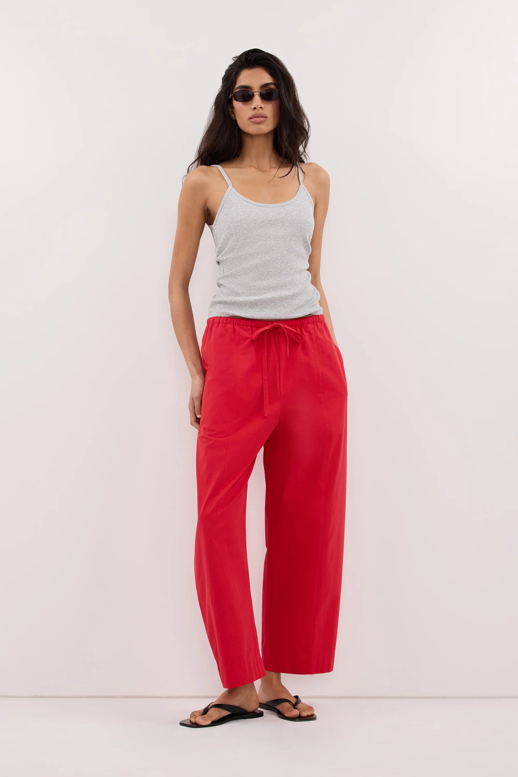 SCOUT RED POPLIN BARREL PANT | DISSH