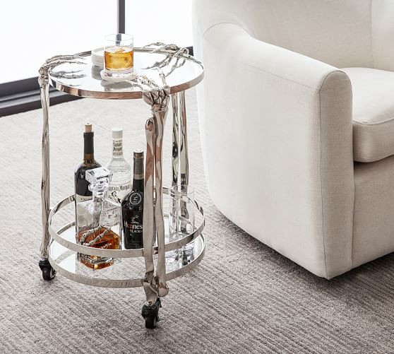 Skeleton 17" Bar Cart | Pottery Barn (US)
