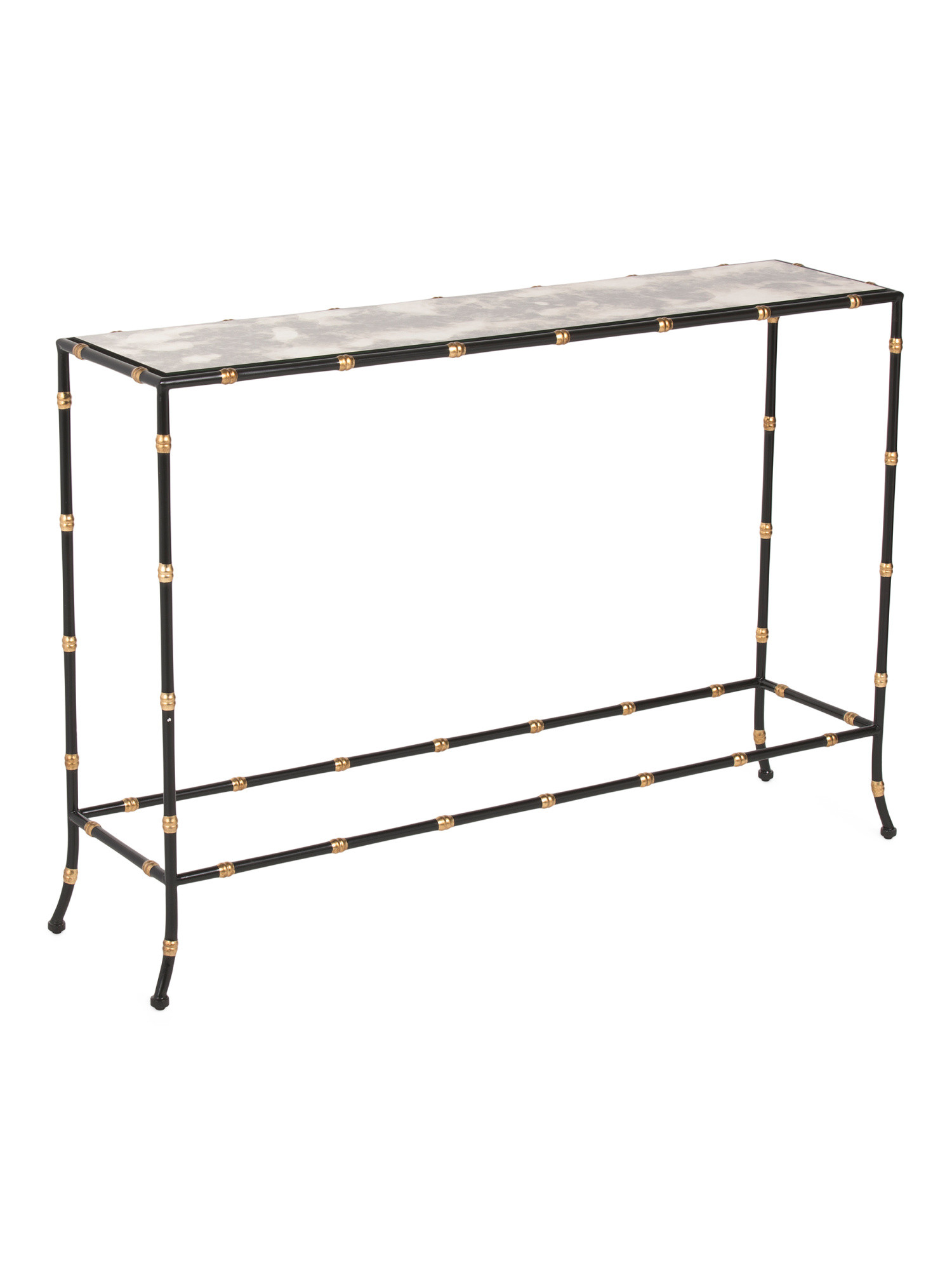 33.5x51x15 Antique Mirror Top Saigon Console Table | TJ Maxx