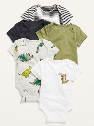 Unisex 5-Pack Short-Sleeve Bodysuit for Baby | Old Navy (US)