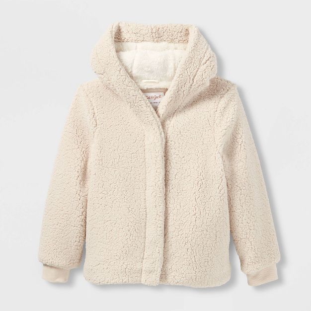 Girls' Sherpa Faux Fur Jacket - Cat & Jack™ | Target