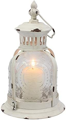 Stonebriar Antique Worn White Metal Candle Lantern, Use As Decoration for Birthday Parties, a Rus... | Amazon (CA)