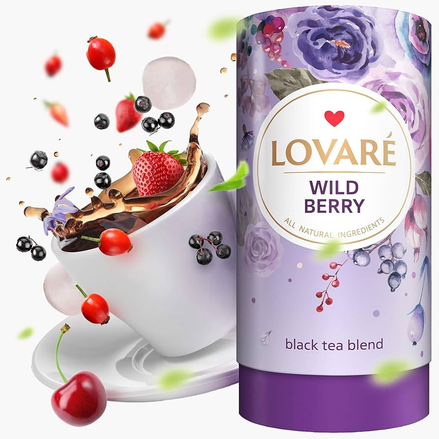 LOVARE Wild Berry Loose Leaf Tea 80 g - Made in Ukraine - Black Tea, Cherry, Roses, Hawthorn Berr... | Amazon (US)