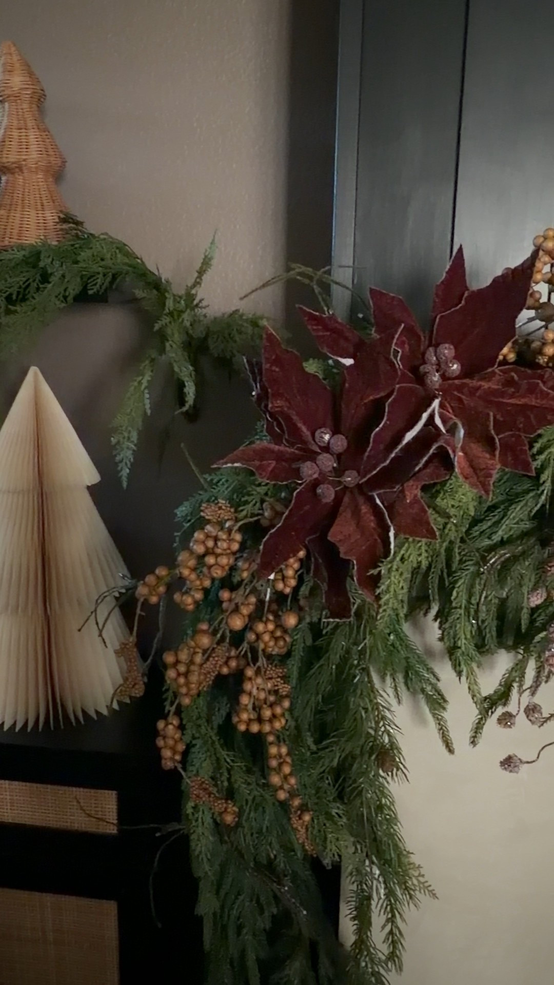 Christmas mantel inspiration with a modern organic vibes and rich greenery 

#LTKSeasonal #LTKHoliday #LTKHome