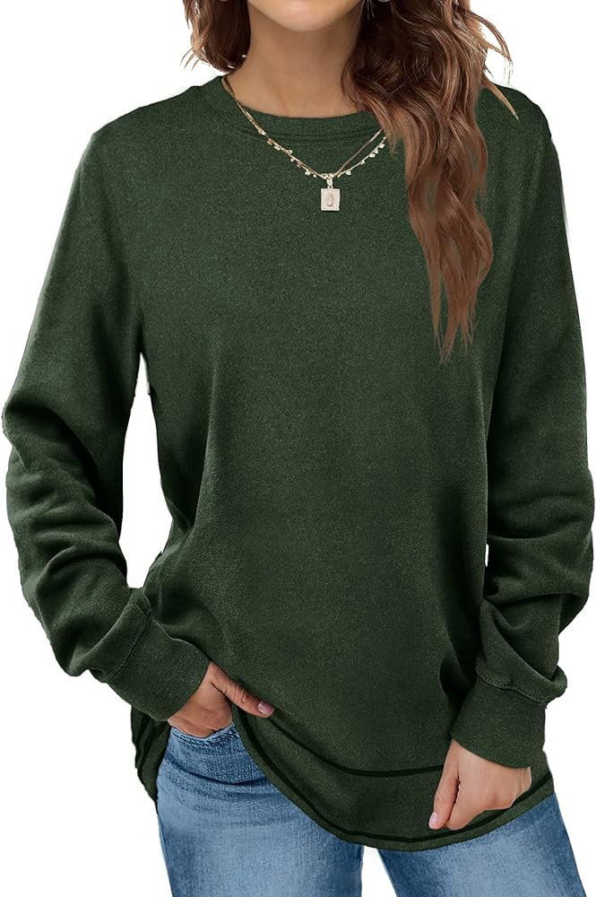 Dofaoo Sweatshirts for Women Crewneck Long Sleeve Shirts Tunic Tops for Leggings Fall Fashion | Amazon (US)