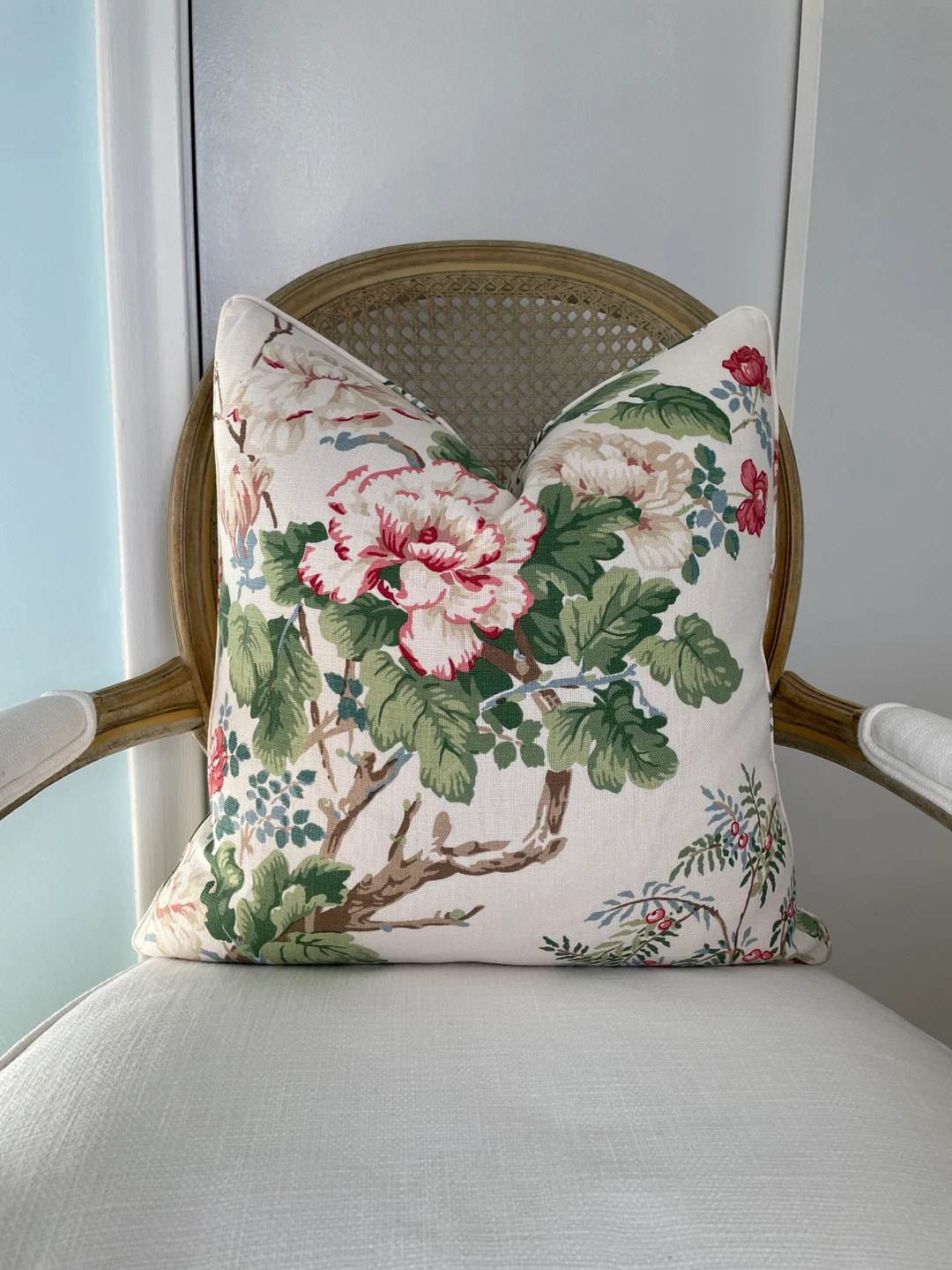 Lee Jofa chinese Peony in Rose One or Both Sides High End Pillow Cover. Designer 100% Linen Pillo... | Etsy (US)