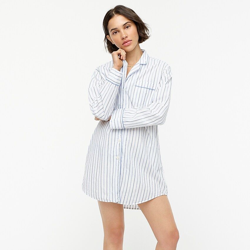 End-on-end cotton nightshirt in stripe | J.Crew US