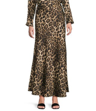 Antonio Melani Animal Printed Bella Satin Coordinating Maxi Skirt - 2 | Dillard's