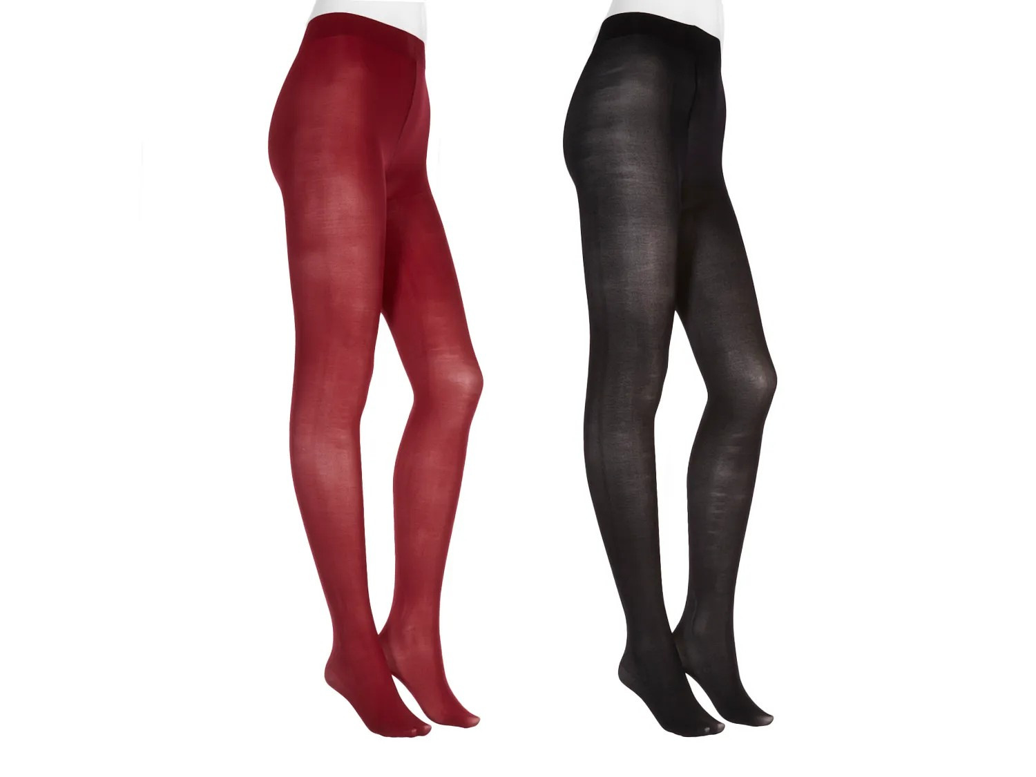 Hue Opaque Tights 2 Pack | Women's | Black/Red | Size L | Tights | DSW