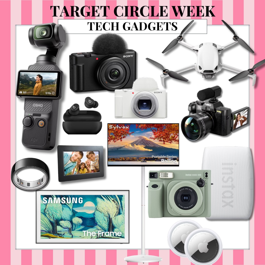 These Target Circle Week tech finds are some of my favorite upgrades for everyday life, travel, and content creation. From cameras and drones to smart home devices, portable displays, and everyday tech accessories, these are worth grabbing while they're on sale.

Tech gadgets, Content creator essentials, Camera gear, Travel tech, Smart home, Portable monitor, Digital camera, Instant camera, Apple AirTag, Bluetooth speaker, Target Circle Week, Tech deals, audriedollins

#LTKSaleAlert