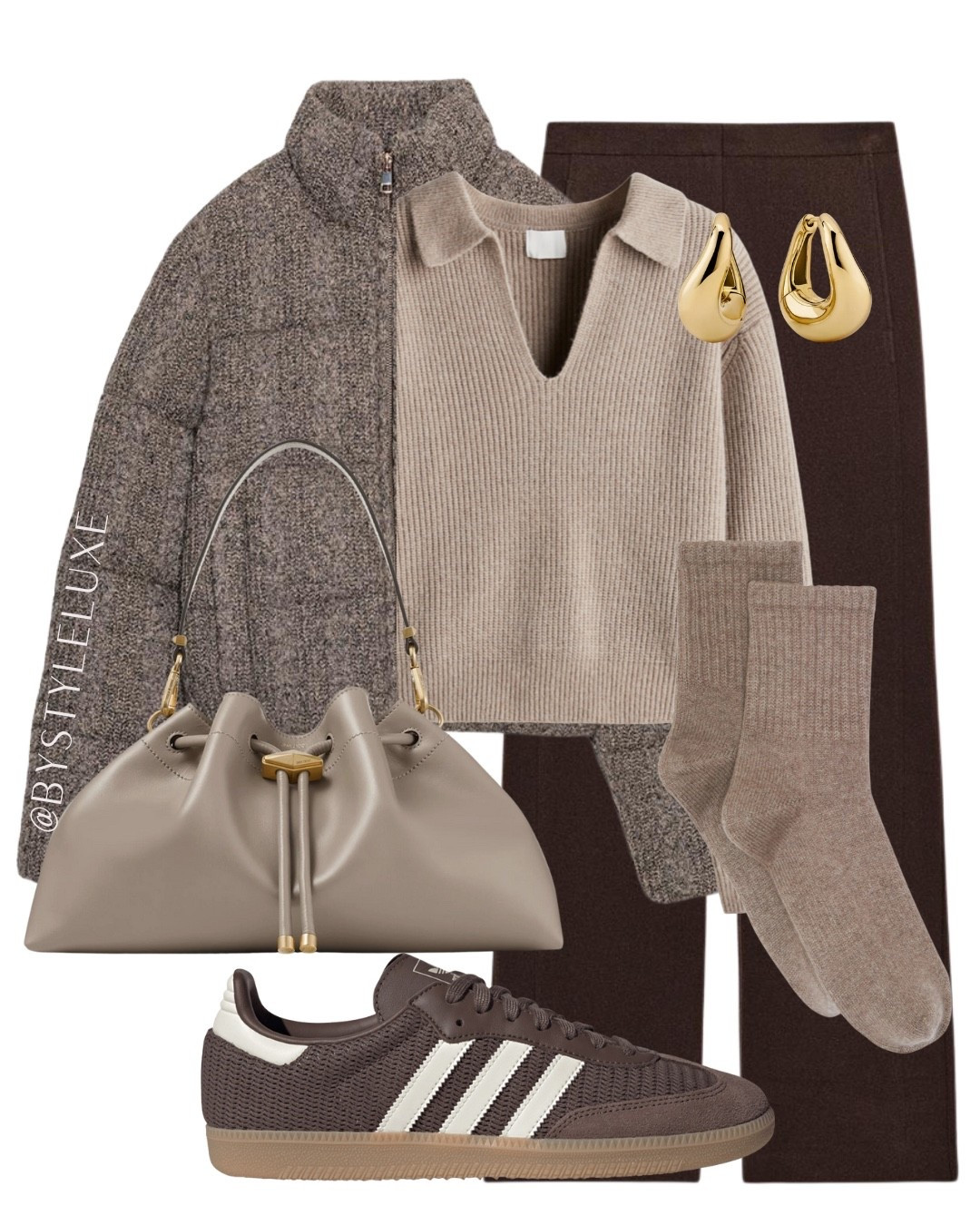 Styling this viral knitted jacket with brown tailored trousers and Sambas for a cool girl look

#trainers #jacket #autumnoutfit

#LTKshoes #LTKwinter #LTKautumn