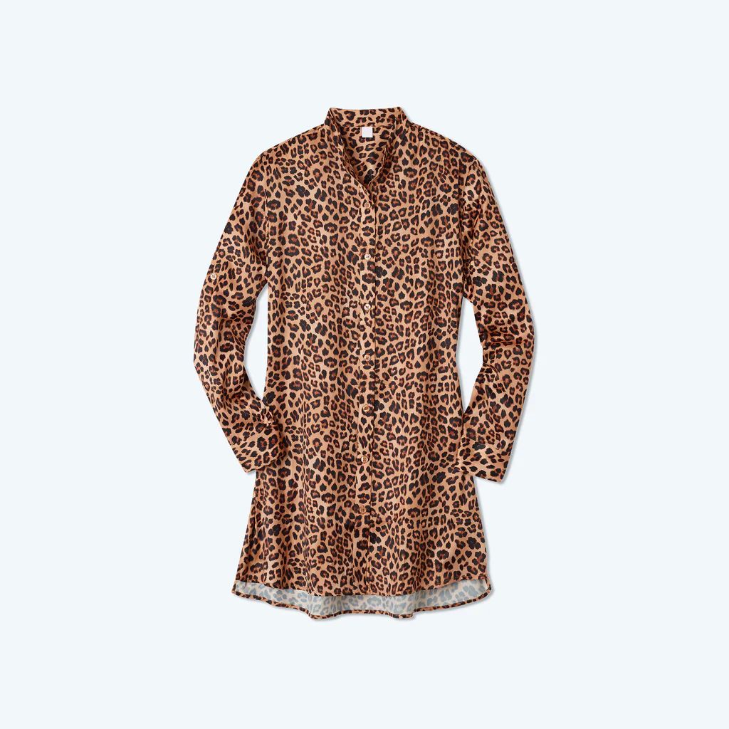 The Short Effortless Shirtdress Cover-Up - Leopard | SummerSalt