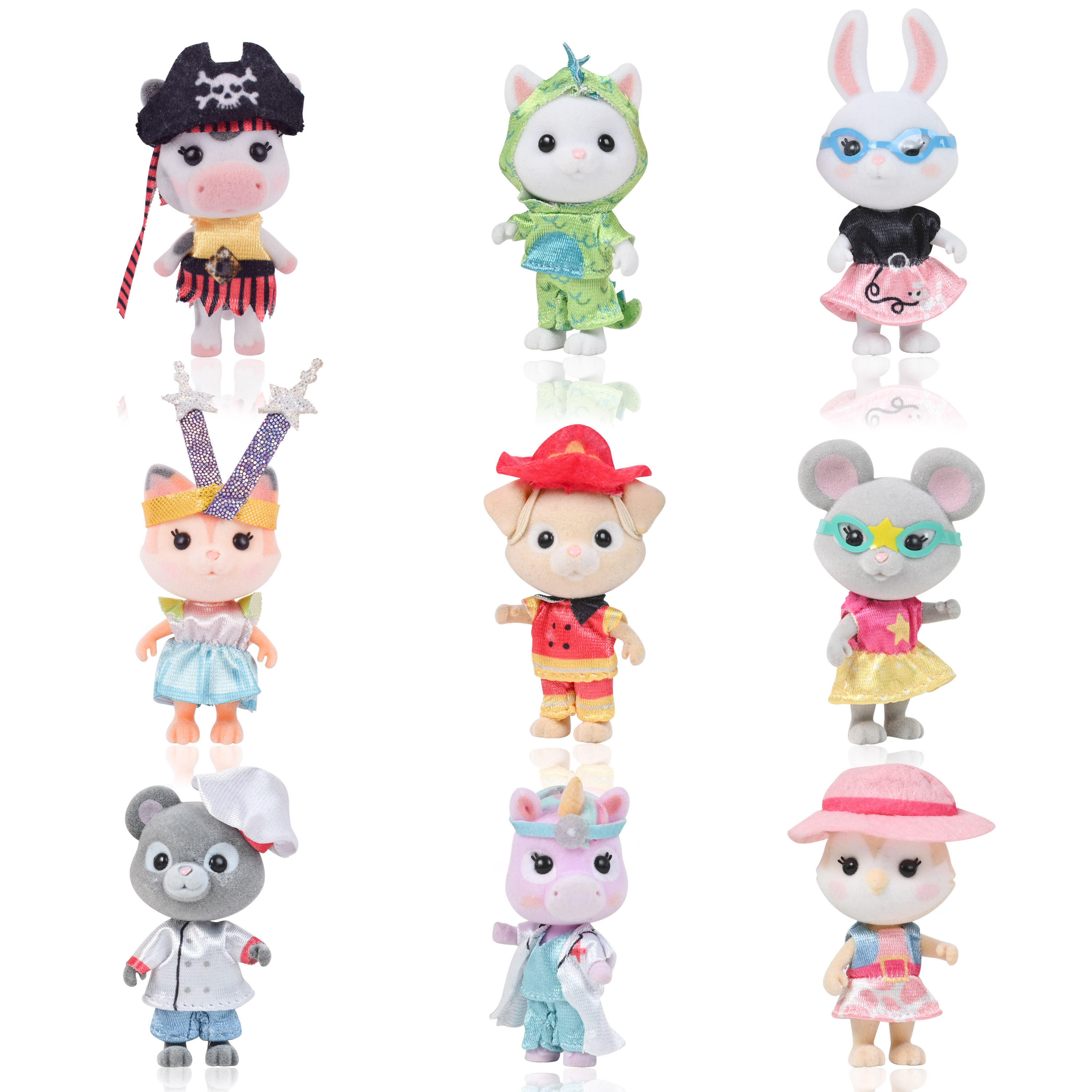 Honey Bee Acres Dress Up Pals, 9 Miniature Doll Figures, Ages 3 and Up | Walmart (US)