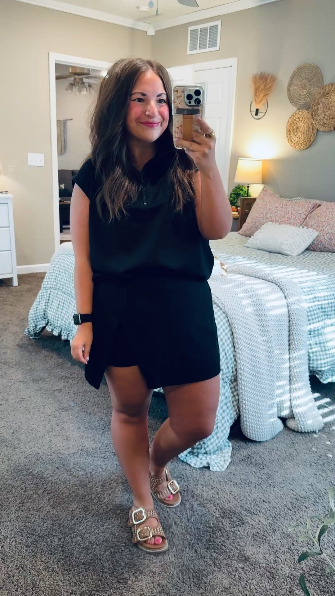 When comfort meets cute ☀️ This Amazon two-piece set is an easy go-to for warm days—lightweight, flattering, and effortlessly stylish!

sandals: fit true to size // wearing a 5
set: top fits oversized, skort fits true to size // wearing an XL 

 #LTKootd #LTKMidsize