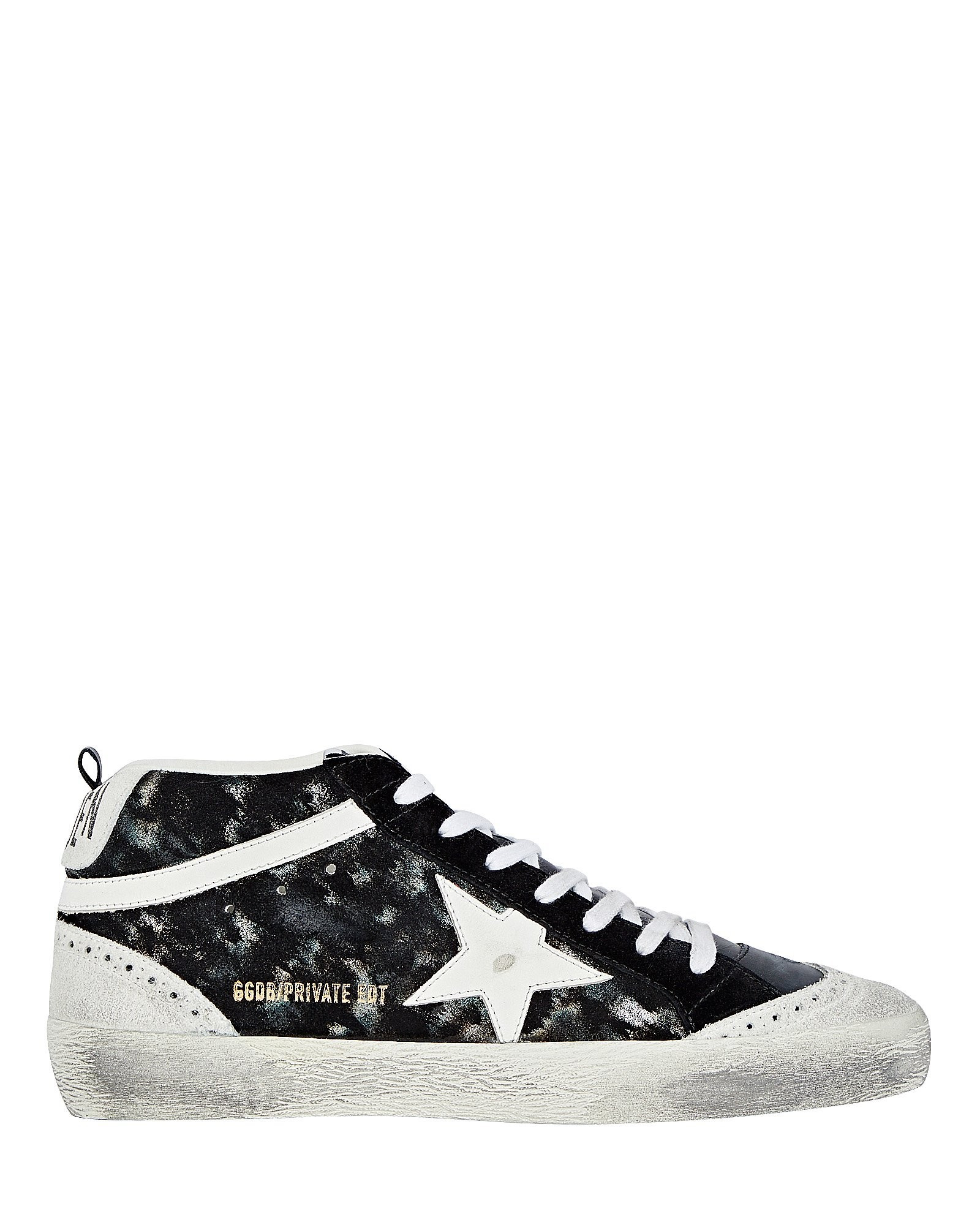 Golden Goose Mid Star Leather Sneakers, Black 41 | INTERMIX