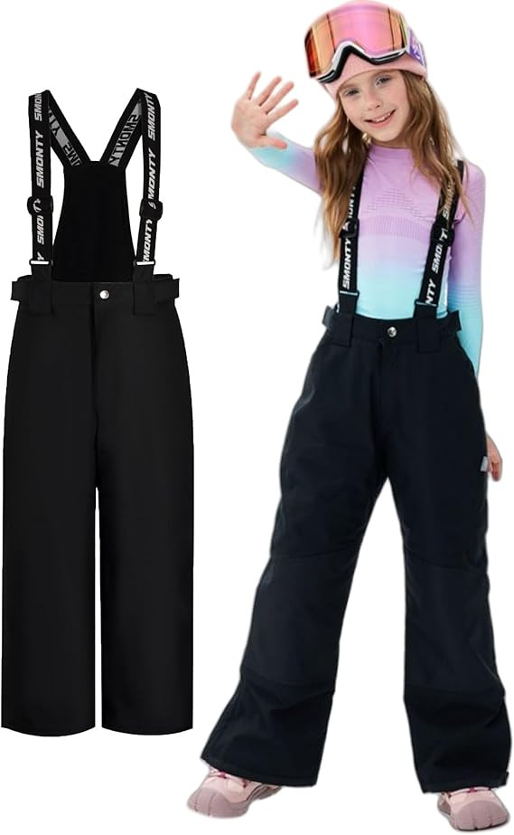 Kids Winter Ski Pant Snow Bibs Boys Girls Snow Trouser Waterproof Windproof Snowboard Warm Detach... | Amazon (US)
