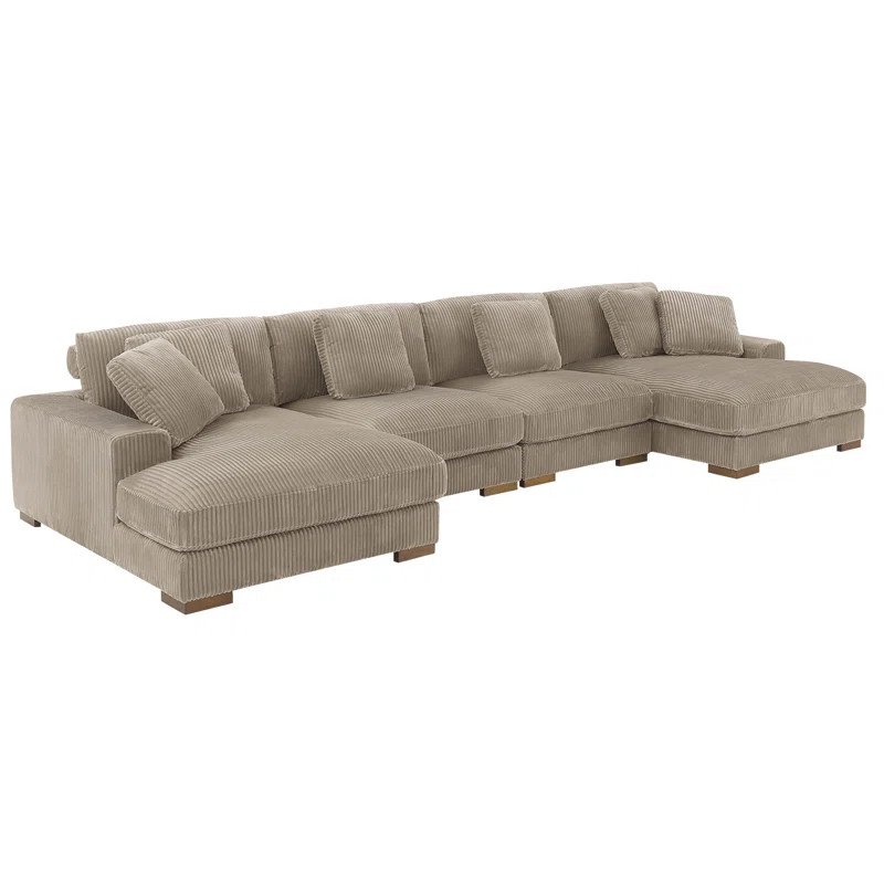 4 - Piece Corduroy Sectional | Wayfair North America