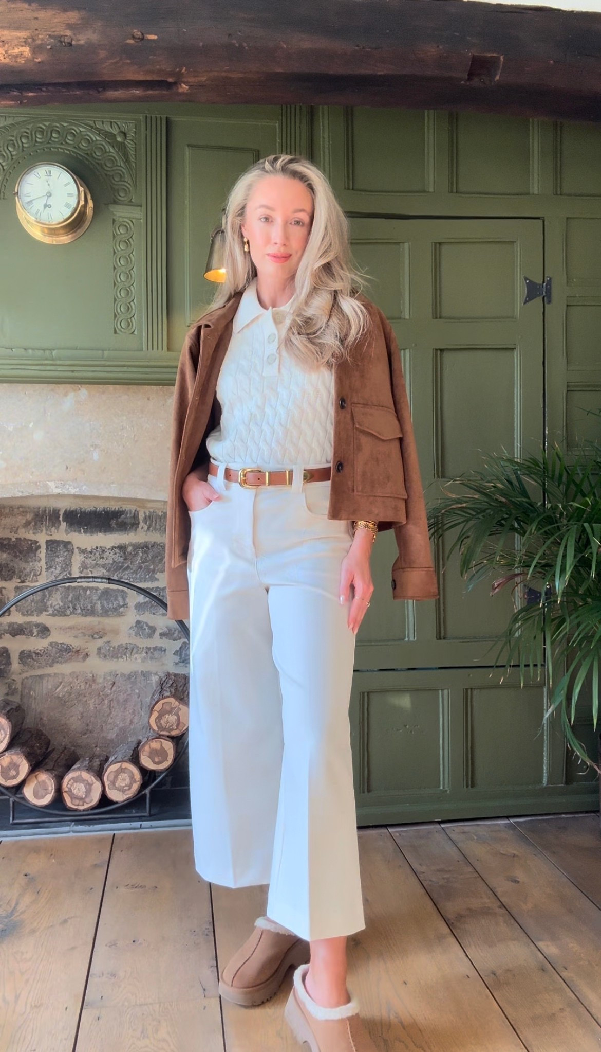 A neutral, white Spring outfit layering with my suede Zara jacket 

#LTKuk #LTKspring #LTKFashionMonth
