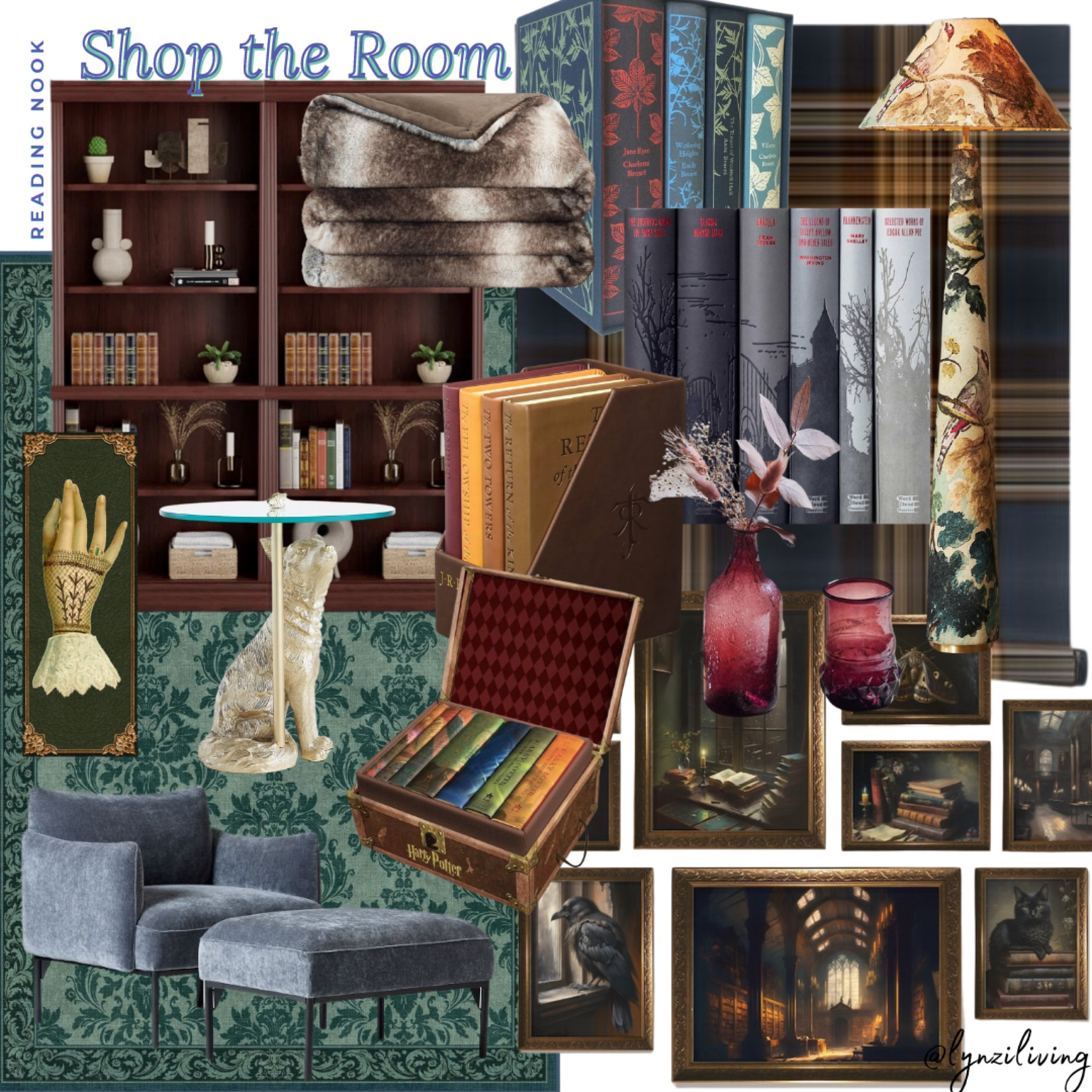 Shop the Room - Reading Nook

Reading nook inspo, reading nook inspiration, reading book design, reading nook decor, reading chair, reading corner, reading room, reading lamp, everyday reading, bookcase, bookshelf, book decor, books, classic literature, novels, dark academia bookmark, Victorian bookmark, dark reading book, bridgerton area rug, green area rug, vintage area rug, blue reading chair, bookworm, deep chair, blue accent chief, Etsy finds, etsy home, gold fox accent chair, gold fox side table, Anthropologie home, cherry bookshelf, cherry bookcase, Wayfair bookshelf, Wayfair bookcase, red vase set, Harry Potter book set, dark academia wall art, dark academia gallery art, lord of the rings book set, Amazon books, Amazon favorites, Amazon home, Amazon finds, classic literature book set, scary books, bronze sisters book set, floral floor lamp, plaid wallpaper, British reading nook 

#LTKhome