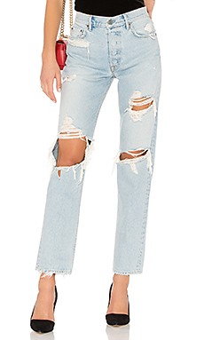 GRLFRND Helena High-Rise Straight Jean in Jaggar from Revolve.com | Revolve Clothing (Global)
