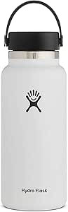 Hydro Flask Water Bottle - Stainless Steel, Reusable, Vacuum Insulated- Wide Mouth with Leak Proo... | Amazon (US)