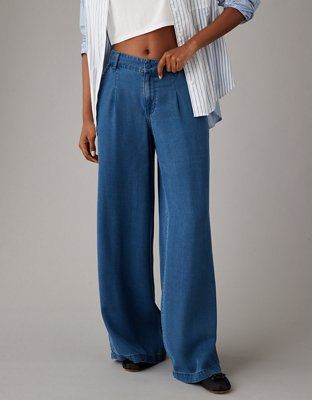 AE Dreamy Drape Stretch High-Waisted Trouser | American Eagle Outfitters (US & CA)