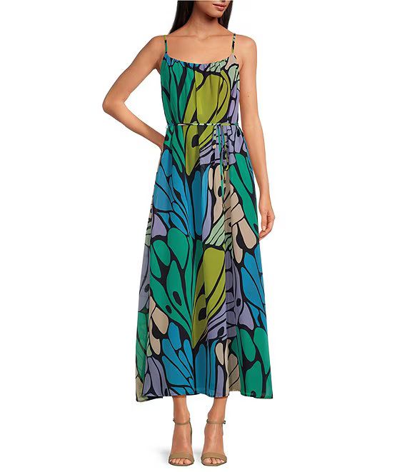Sam Edelman Butterfly Print Square Neck Sleeveless Maxi Dress | Dillard's | Dillard's