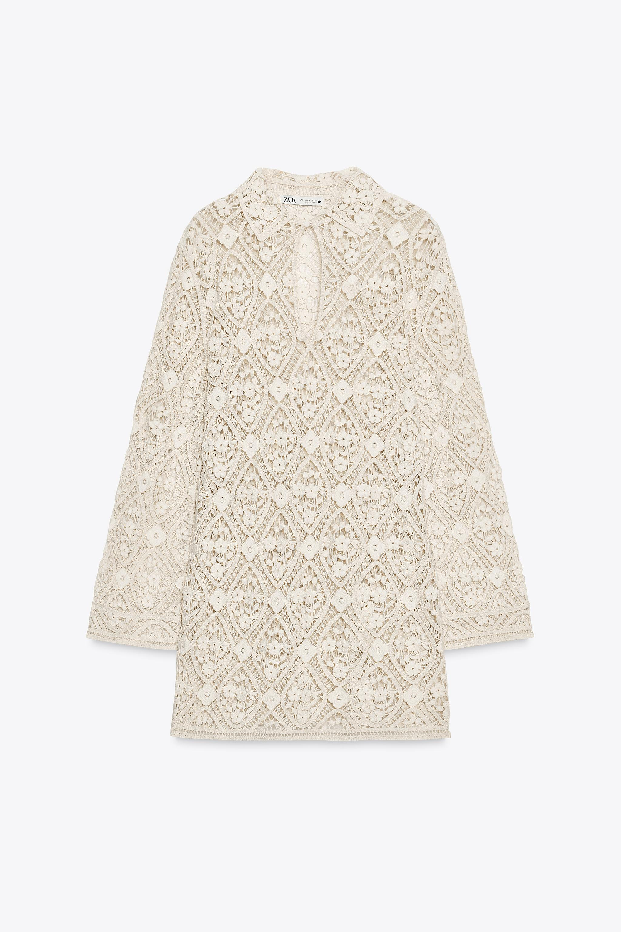 ZW COLLECTION CROCHET MINI DRESS | Zara UK