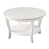 Convenience Concepts American Heritage Round Coffee Table, White | Amazon (US)