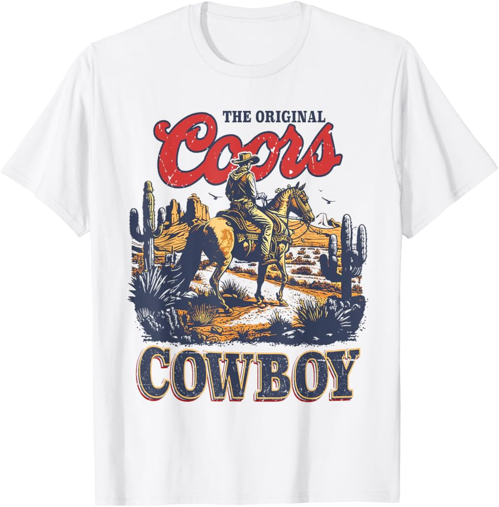 The Original Coor Cowboy Western Country Cowhide Riding T-Shirt | Amazon (US)