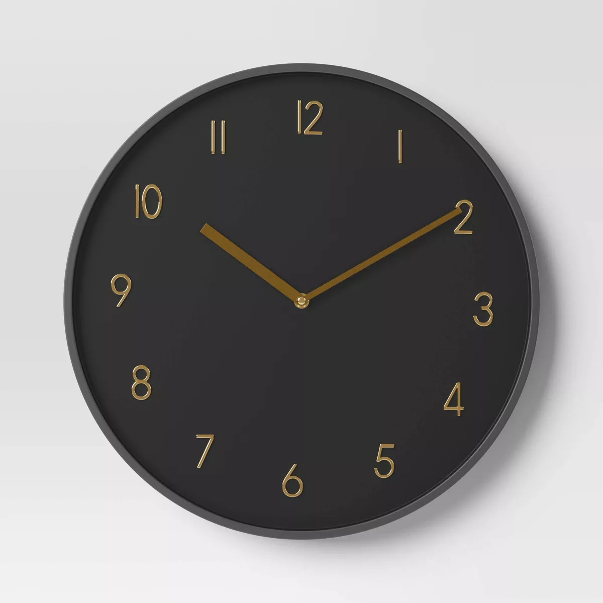 16" Luxe Wall Clock Black/Brass - Threshold™ | Target