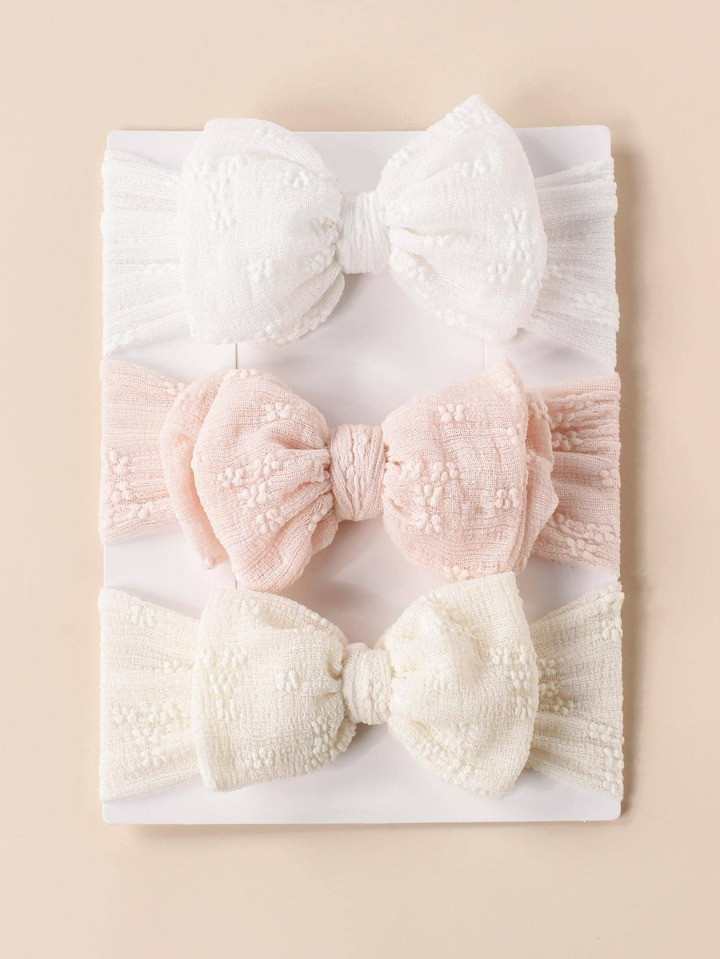 3pcs Baby Bow Decor Hair Band | SHEIN